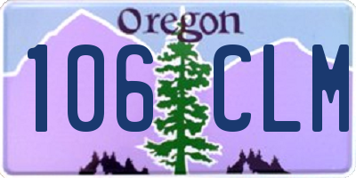 OR license plate 106CLM