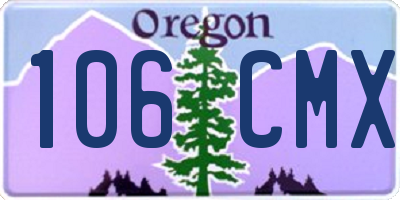 OR license plate 106CMX