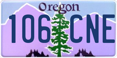 OR license plate 106CNE