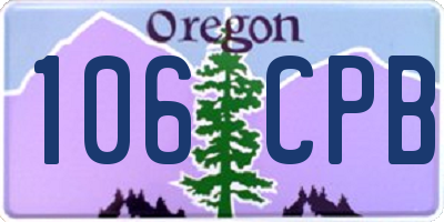 OR license plate 106CPB
