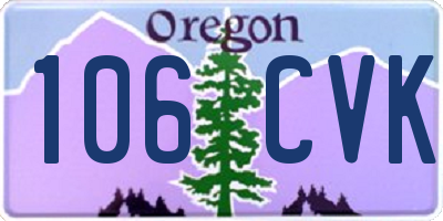 OR license plate 106CVK