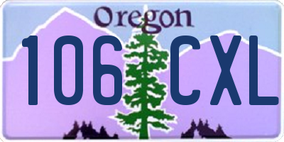 OR license plate 106CXL