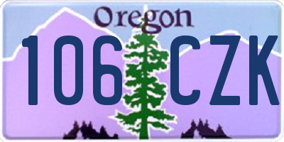 OR license plate 106CZK