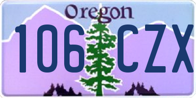 OR license plate 106CZX