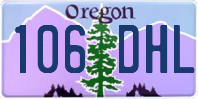 OR license plate 106DHL