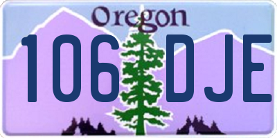 OR license plate 106DJE