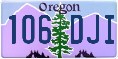 OR license plate 106DJI