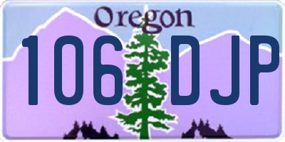 OR license plate 106DJP