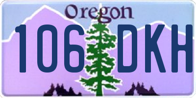 OR license plate 106DKH