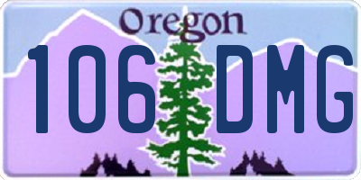 OR license plate 106DMG