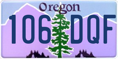 OR license plate 106DQF