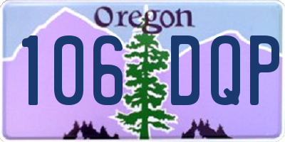 OR license plate 106DQP