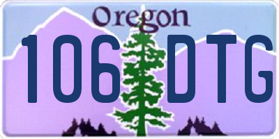 OR license plate 106DTG