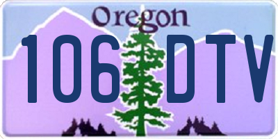 OR license plate 106DTV