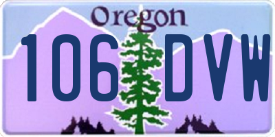 OR license plate 106DVW