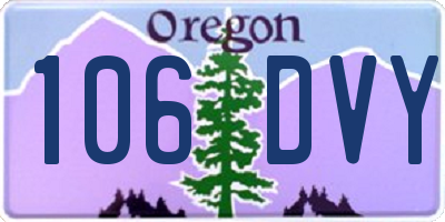 OR license plate 106DVY
