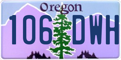 OR license plate 106DWH
