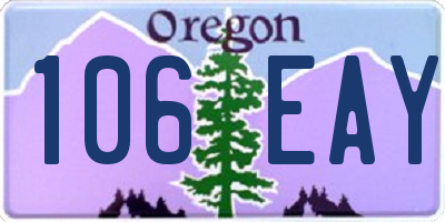 OR license plate 106EAY