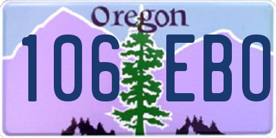 OR license plate 106EBO