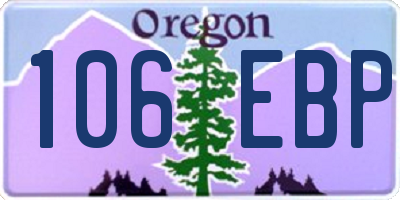 OR license plate 106EBP