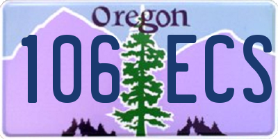 OR license plate 106ECS