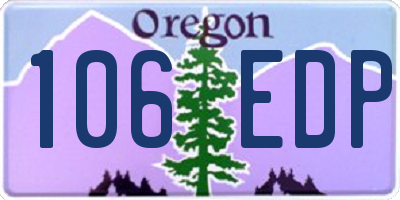 OR license plate 106EDP