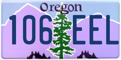 OR license plate 106EEL