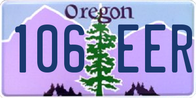 OR license plate 106EER