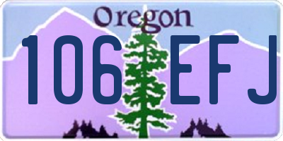 OR license plate 106EFJ