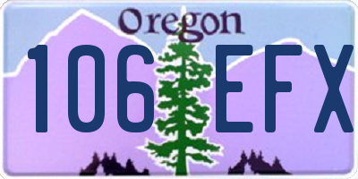 OR license plate 106EFX