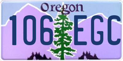 OR license plate 106EGC
