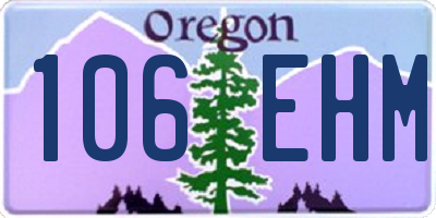 OR license plate 106EHM