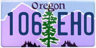 OR license plate 106EHO