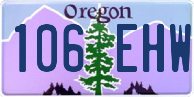 OR license plate 106EHW