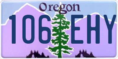 OR license plate 106EHY