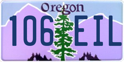 OR license plate 106EIL