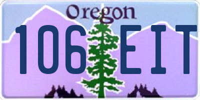 OR license plate 106EIT