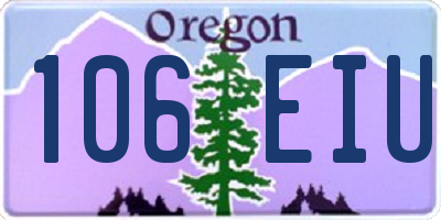 OR license plate 106EIU