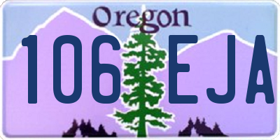 OR license plate 106EJA
