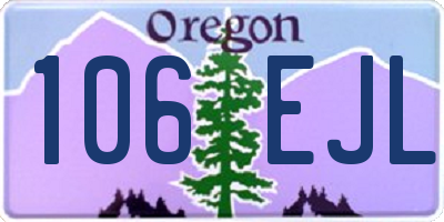 OR license plate 106EJL