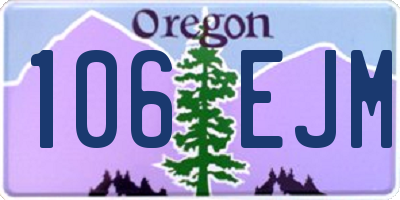 OR license plate 106EJM