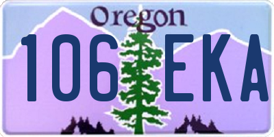 OR license plate 106EKA