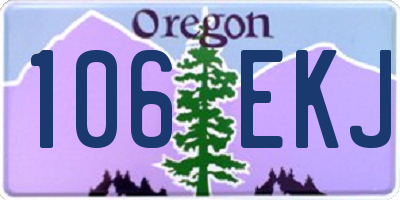 OR license plate 106EKJ