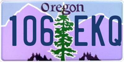 OR license plate 106EKQ