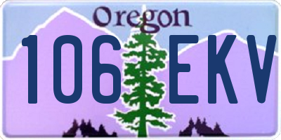 OR license plate 106EKV