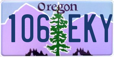 OR license plate 106EKY