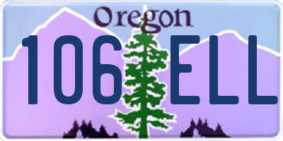 OR license plate 106ELL