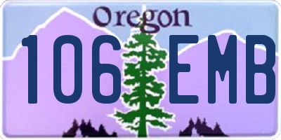 OR license plate 106EMB