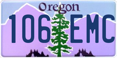 OR license plate 106EMC
