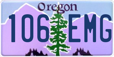 OR license plate 106EMG